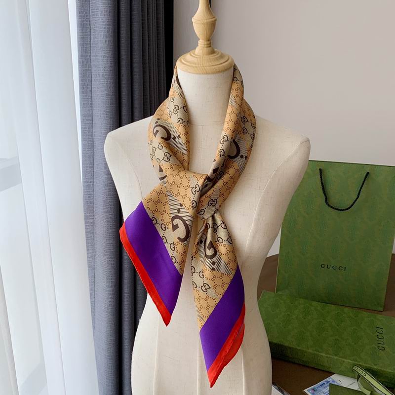 Gucci silk scarf 90X90cm E10 (5)